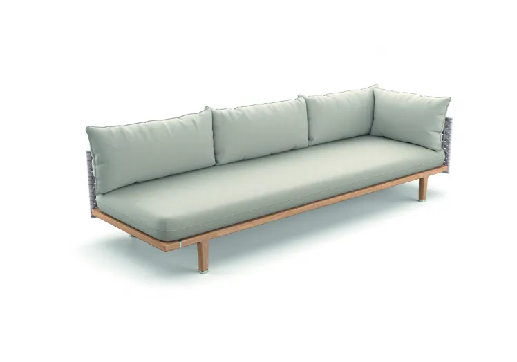 Gartenbank 3-Sitzer Loungesofa Modul DEDON SEALINE 3er-Sofa Armlehne links XL